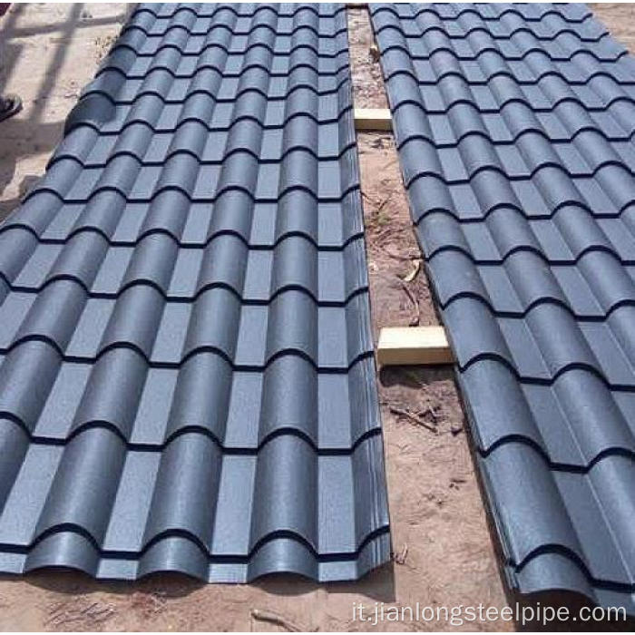 Fogli di tetti ondulati zincati tetti in lamiera